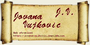 Jovana Vujković vizit kartica
